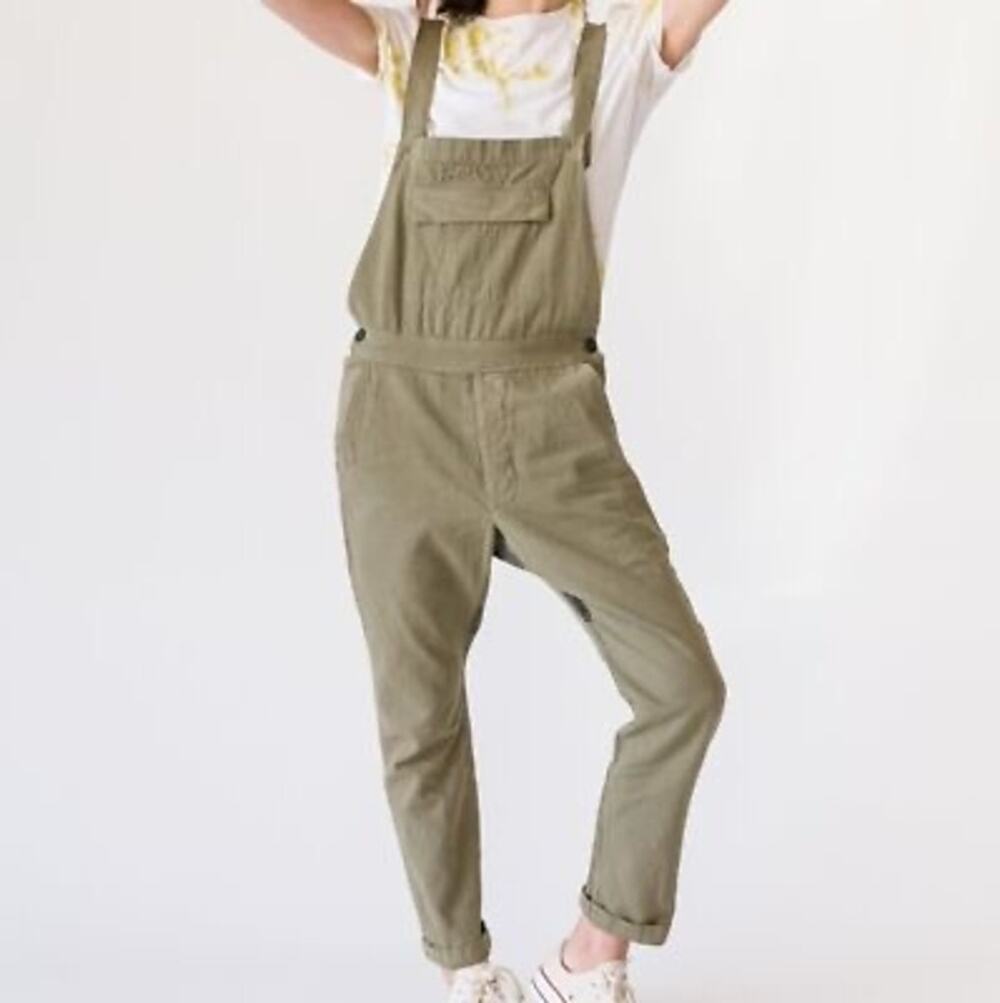 Free People x Seeker Classic Tapered Leg Overalls Green Size Small